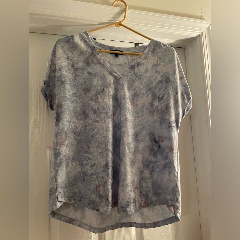 Democracy blue tie dye T-shirt